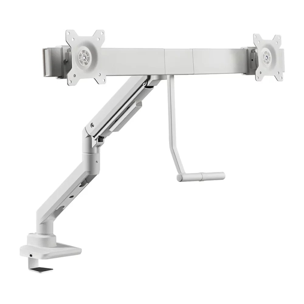 Fabulous Desk-Mounted Gas Spring Dual Mointor Arm With USB-A/USB-C Ports